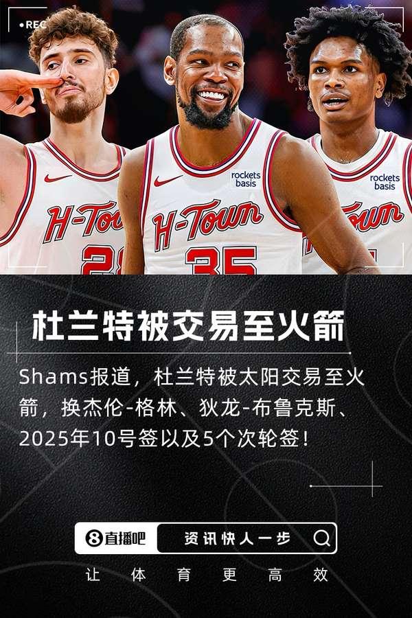 包含火箭得到杜兰特后再次出现震撼交易，NBA历史三双王有望空降休城的词条