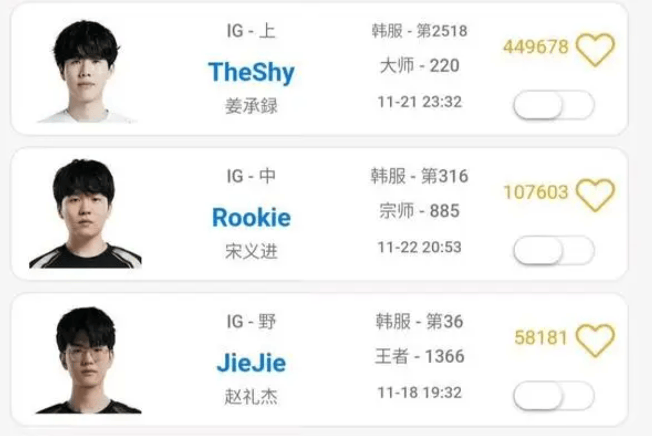 包含iG目前暂定Jiejie首发，Wei替补，后续看情况的词条